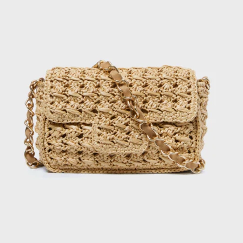 Caterina Bertini Tuckernuck Natural Woven Crossbody Bag
